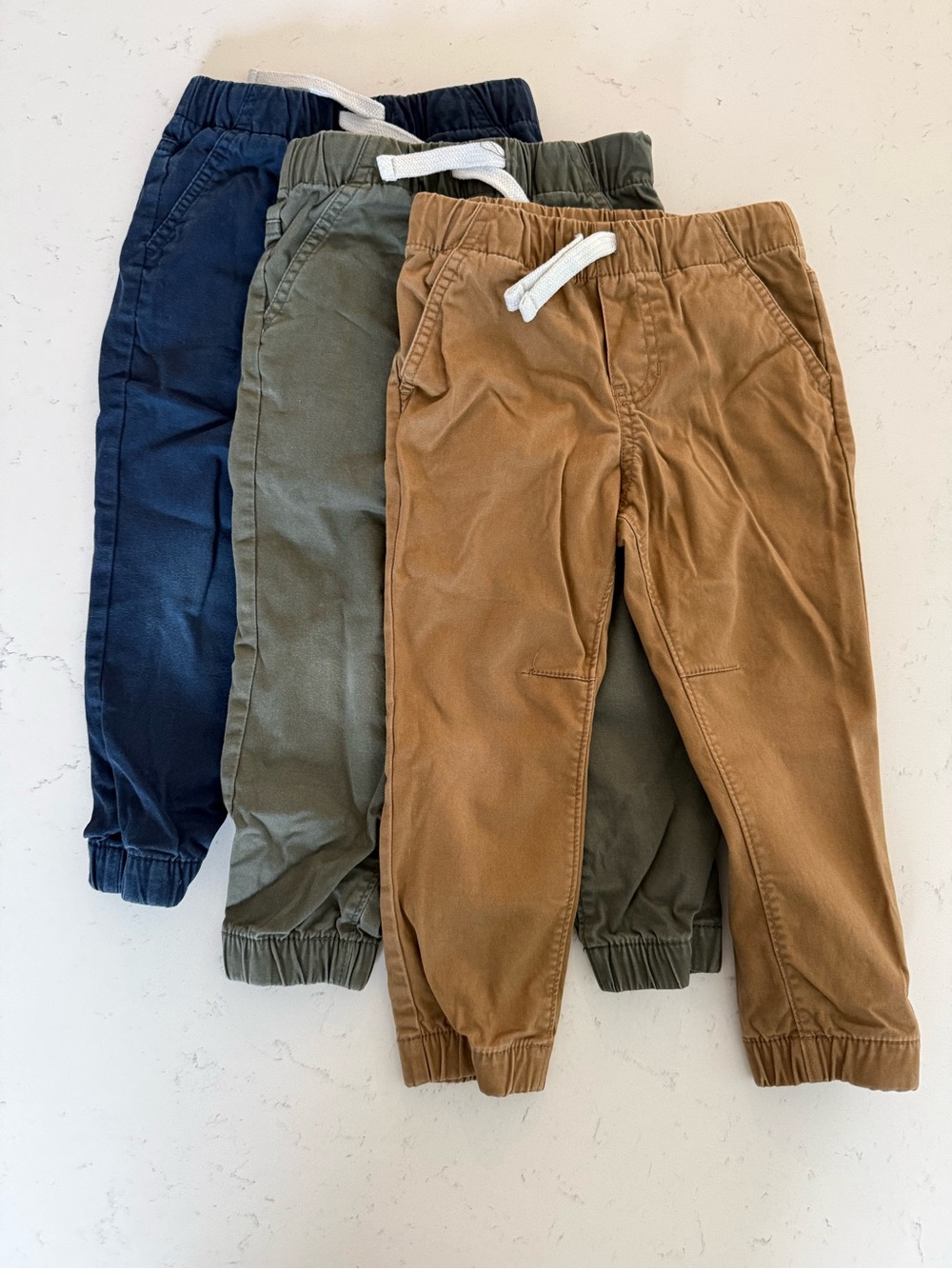 Cat & Jack Kids Jogger Pants Bundle - Navy, Olive, Brown